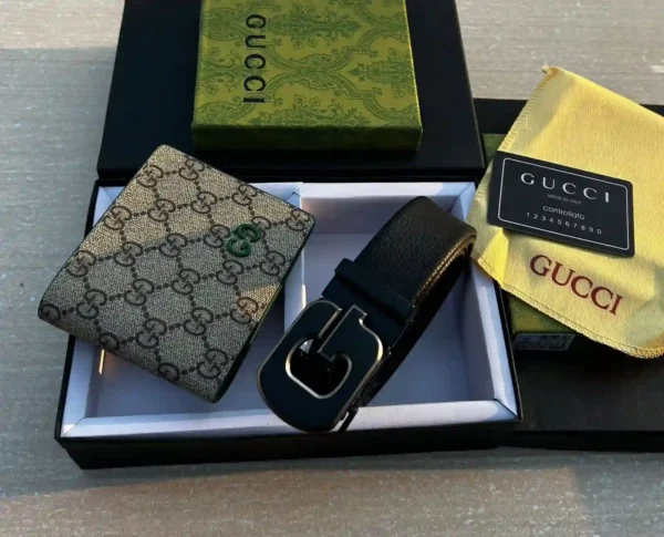 Gucci Wallet & Belt Combo Premium Gift Set 7AA First Copy